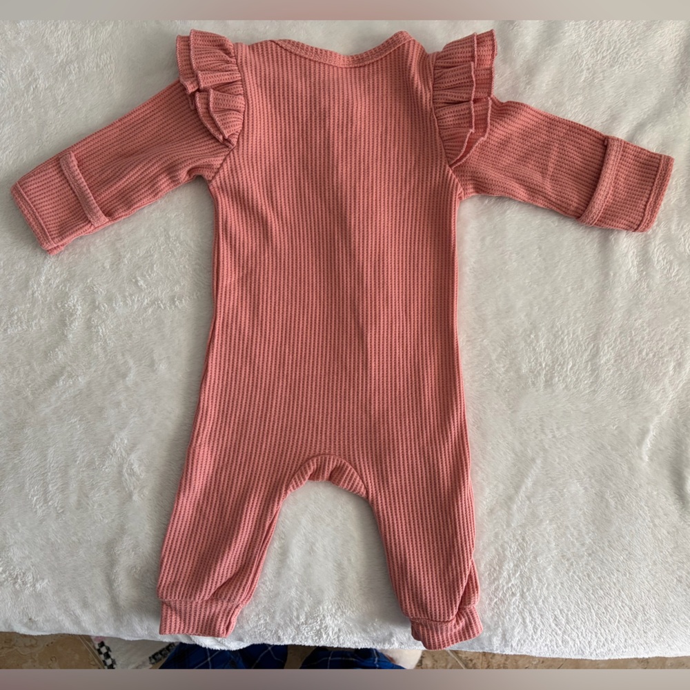 Pink Ruffled Kids One Piece - Picture 4 of 4